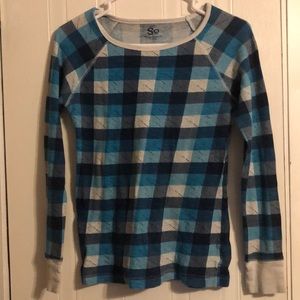 plaid long sleeve tee